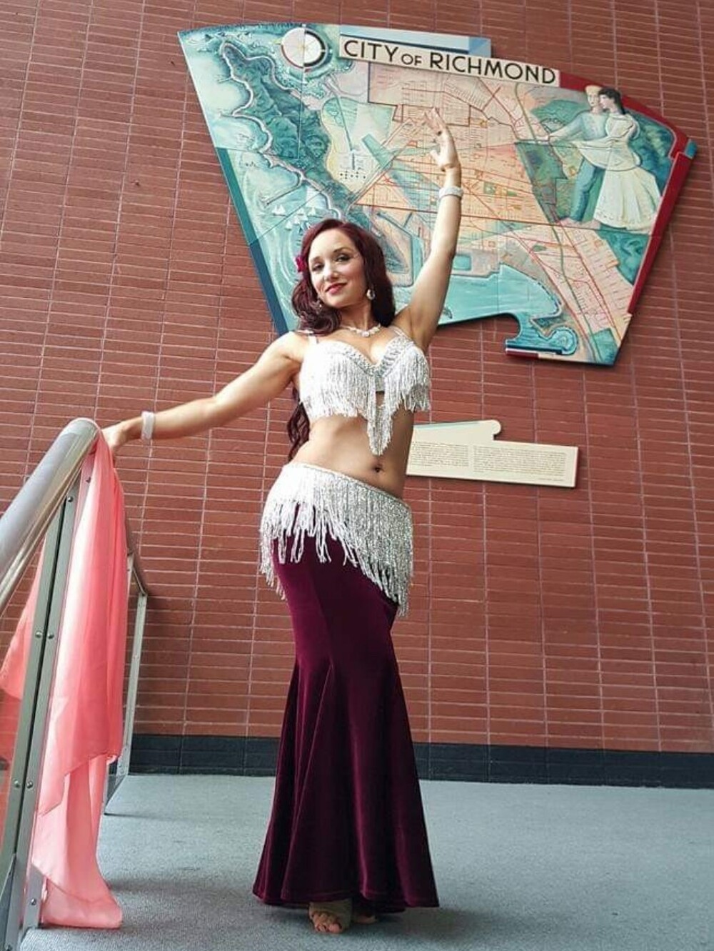 Velvet Maxi Mermaid Skirt in Burgundy